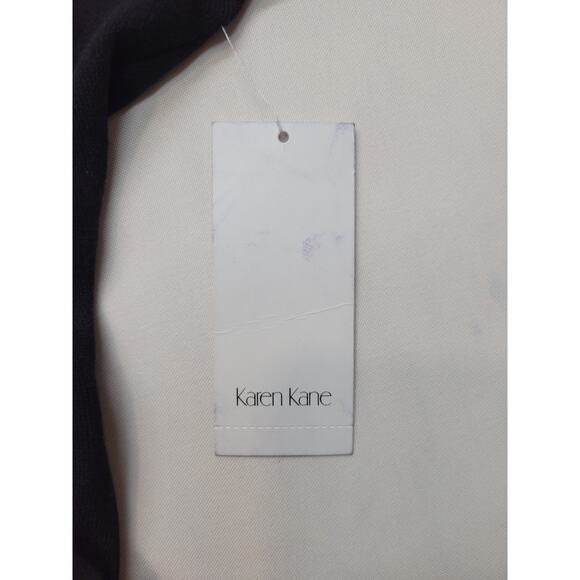 Karen Kane NWT 4L43176 Red/Black Contrast Cowl Neck Stretch Knit Tunic Sweater - Picture 9 of 13